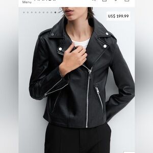 MANGO Leather Jacket
